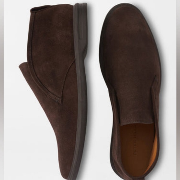 Peter Millar Crafted Slip-On Chukka Suede Leather Boots Espresso ME0XF07 Size 10 main image 5